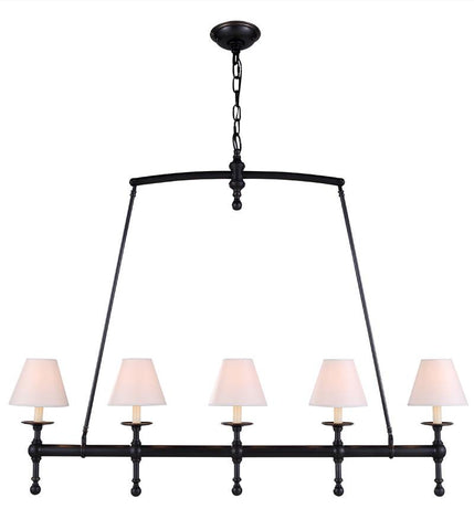 C121-1407G45BZ By Elegant Lighting - Liberty Collection Bronze Finish 5 Lights Pendant lamp