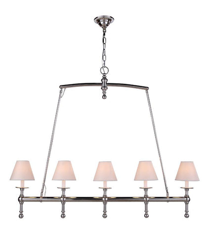 C121-1407G45PN By Elegant Lighting - Liberty Collection Polished Nickel Finish 5 Lights Pendant lamp