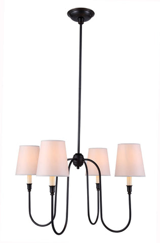 C121-1411D26BZ By Elegant Lighting - Lancaster Collection Bronze Finish 4 Lights Pendant lamp