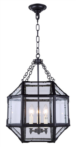 C121-1413D14RZ By Elegant Lighting - Gordon Collection Zinc Finish 3 Lights Pendant lamp