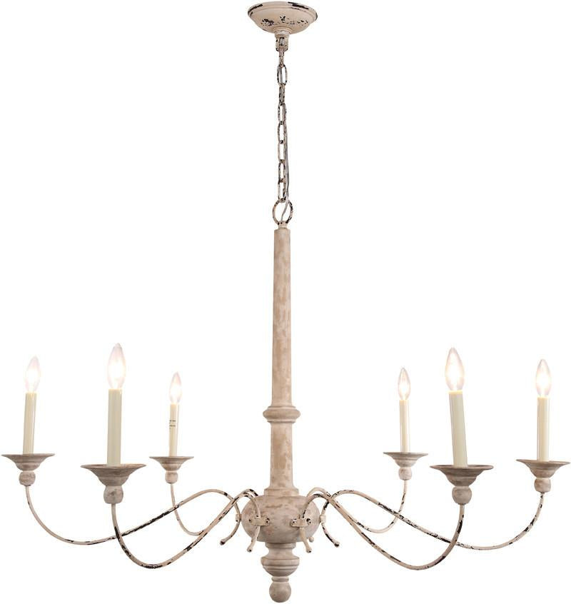 C121-1430G41GP By Elegant Lighting - Lisbon Collection Gold Patina Finish 6 Lights Pendant Lamp