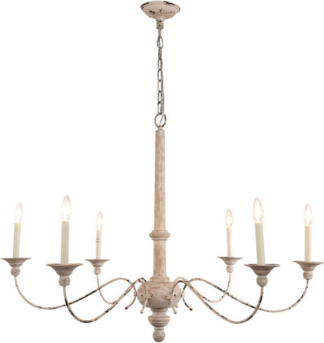 C121-1430G41GP By Elegant Lighting - Lisbon Collection Gold Patina Finish 6 Lights Pendant Lamp