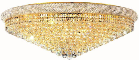 ZC121-V1800F42G/EC By Elegant Lighting - Primo Collection Gold Finish 30 Lights Flush Mount