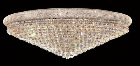 ZC121-V1800F48C/EC By Elegant Lighting - Primo Collection Chrome Finish 33 Lights Flush Mount