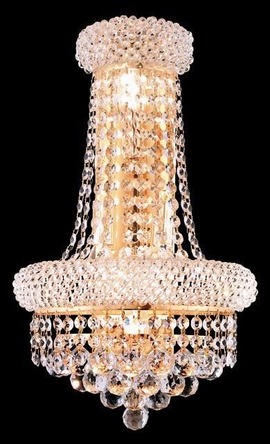 ZC121-V1800W12SG/RC By Elegant Lighting Primo Collection 4 Lights Wall Sconces Gold Finish