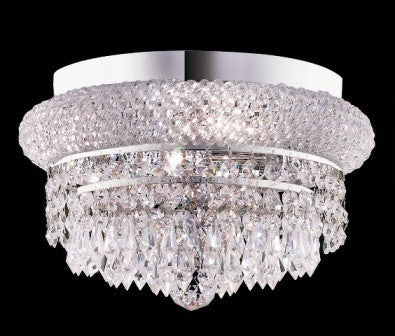 C121-1802F12C By Regency Lighting-Primo Collection Chrome Finish 4 Lights Flush