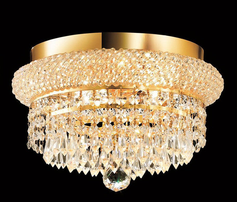 ZC121-1802F12G/EC By Regency Lighting - Primo Collection Gold Finish 4 Lights Flush Mount