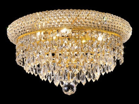 C121-1802F14G By Regency Lighting-Primo Collection Gold Finish 6 Lights Flush