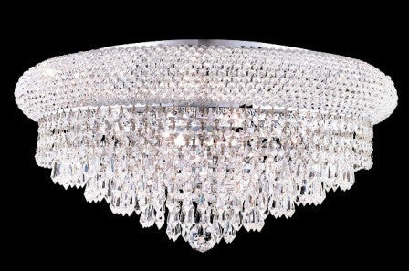 C121-1802F20C By Regency Lighting-Primo Collection Chrome Finish 10 Lights Flush