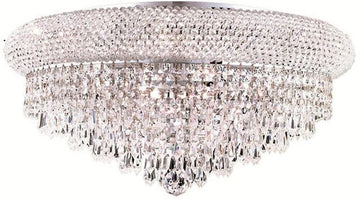 ZC121-1802F20C/EC By Regency Lighting - Primo Collection Chrome Finish 10 Lights Flush Mount