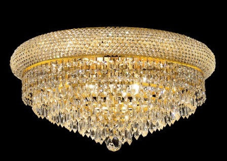 C121-1802F20G By Regency Lighting-Primo Collection Gold Finish 10 Lights Flush