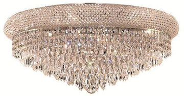 ZC121-1802F24C/EC By Regency Lighting - Primo Collection Chrome Finish 12 Lights Flush Mount