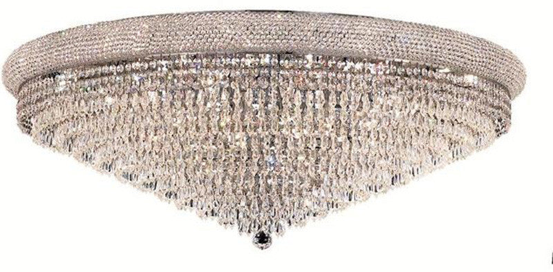 ZC121-1802F42C/EC By Regency Lighting - Primo Collection Chrome Finish 30 Lights Flush Mount