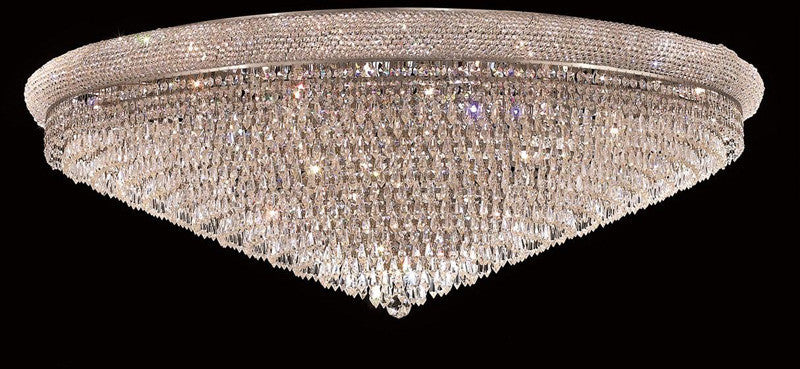 ZC121-1802F48C/EC By Regency Lighting - Primo Collection Chrome Finish 33 Lights Flush Mount