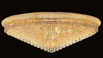 ZC121-1802F48G/EC By Regency Lighting - Primo Collection Gold Finish 33 Lights Flush Mount