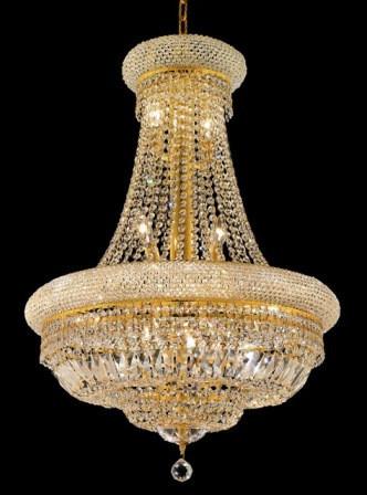 C121-1803D24G By Regency Lighting-Primo Collection Gold Finish 14 Lights Chandelier