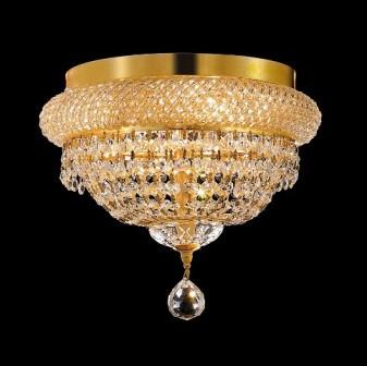 C121-1803F12G By Regency Lighting-Primo Collection Gold Finish 4 Lights Flush