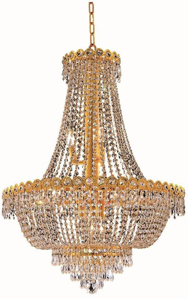 ZC121-V1900D24G/EC By Elegant Lighting - Century Collection Gold Finish 12 Lights Dining Room