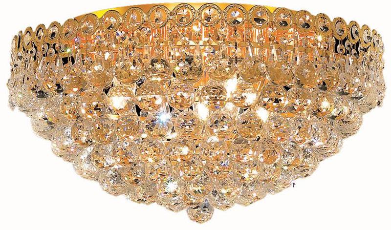 ZC121-1901F20G/EC By Regency Lighting - Century Collection Gold Finish 9 Lights Flush Mount