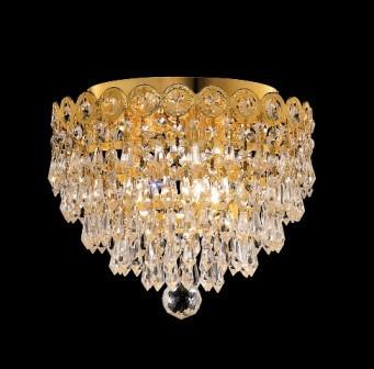 C121-1902F10G By Regency Lighting-Century Collection Gold Finish 3 Lights Flush