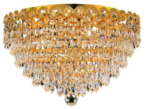 ZC121-1902F16G/EC By Regency Lighting - Century Collection Gold Finish 4 Lights Flush Mount