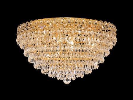 C121-1902F20G By Regency Lighting-Century Collection Gold Finish 9 Lights Flush