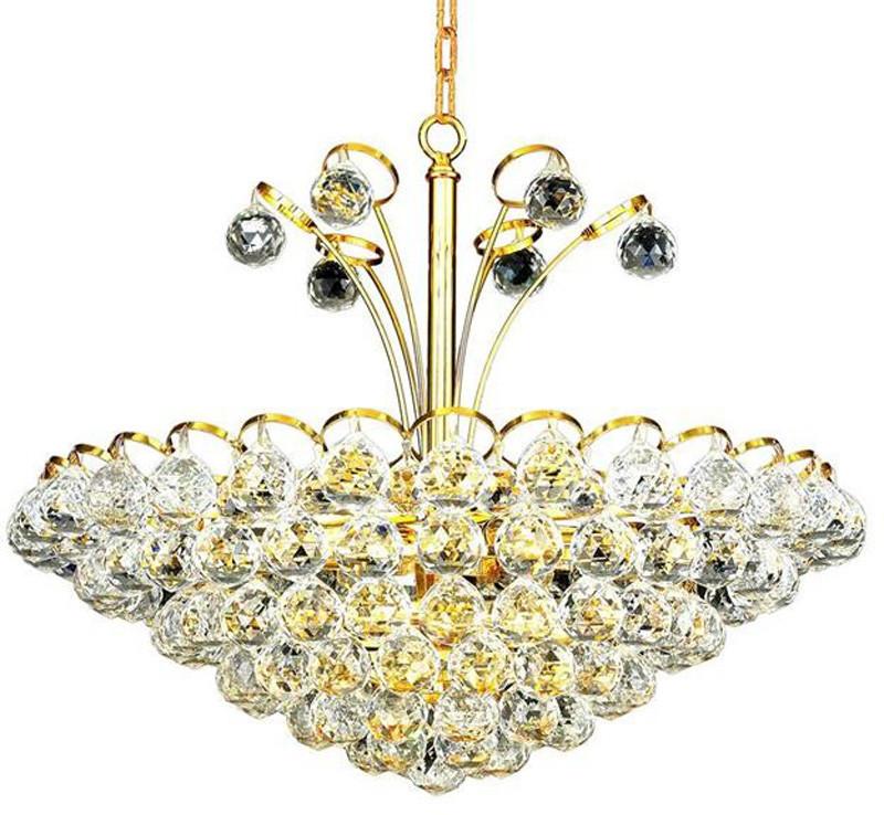 ZC121-2001D22G/EC By Regency Lighting - Godiva Collection Gold Finish 8 Lights Dining Room