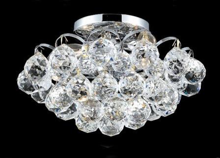 C121-2001F12C By Regency Lighting-Godiva Collection Chrome Finish 4 Lights Flush