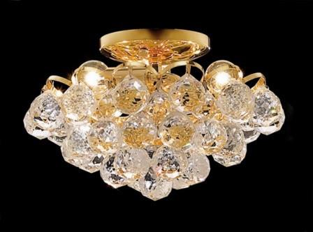 C121-2001F12G By Regency Lighting-Godiva Collection Gold Finish 4 Lights Flush