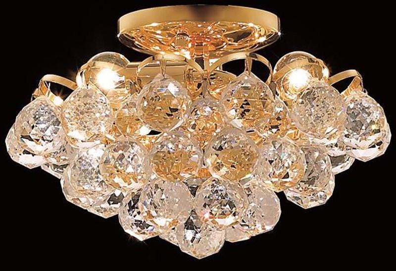 ZC121-2001F12G/EC By Regency Lighting - Godiva Collection Gold Finish 4 Lights Flush Mount