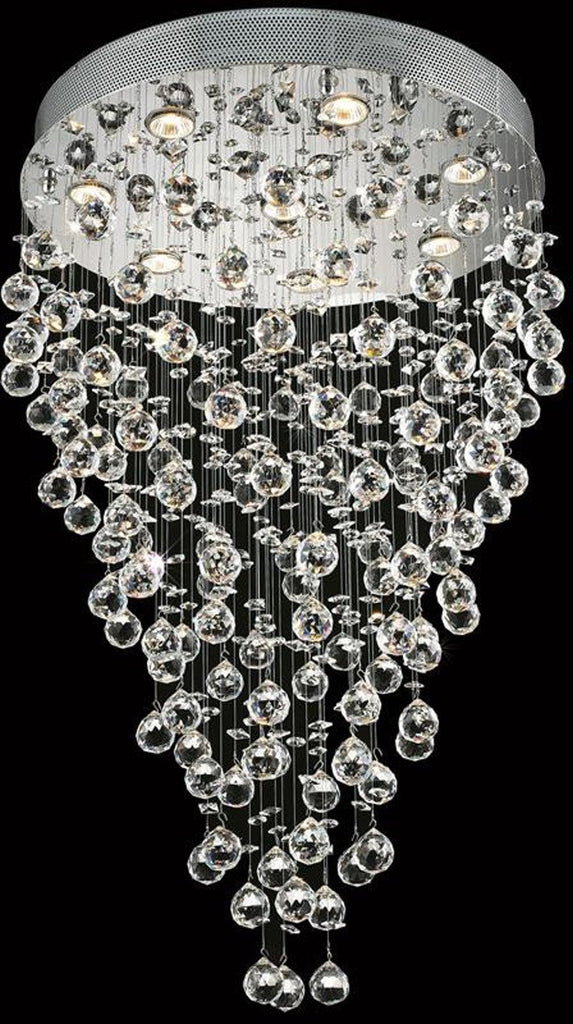 ZC121-V2006D24C/EC By Elegant Lighting - Galaxy Collection Chrome Finish 8 Lights Dining Room