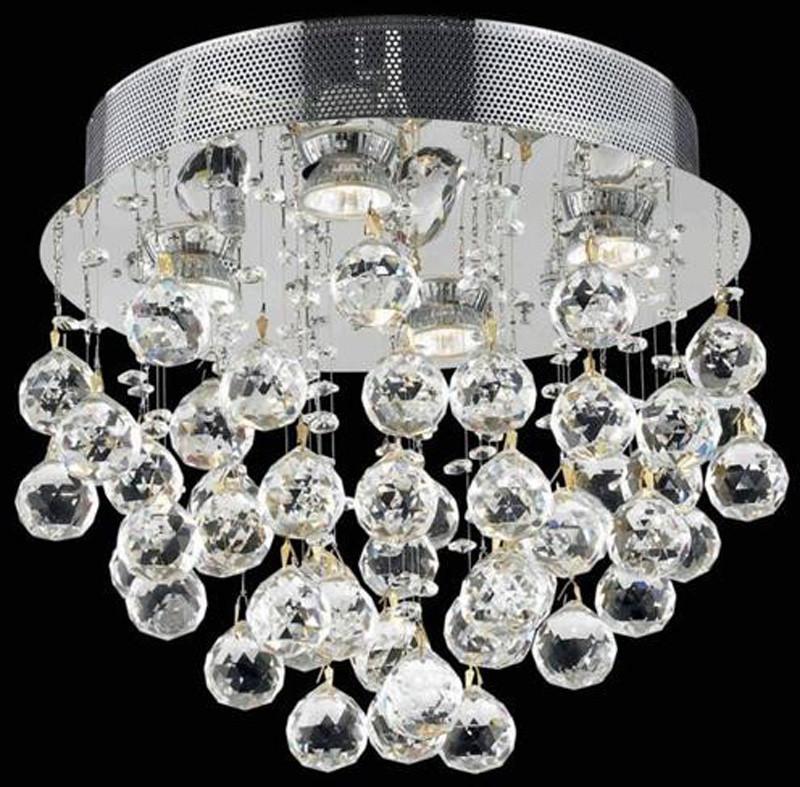 ZC121-V2006F14C/EC By Elegant Lighting - Galaxy Collection Chrome Finish 4 Lights Flush Mount