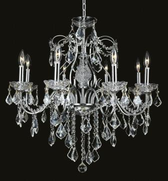 ZC121-V2015D26C By Regency Lighting-St. Francis Collection Chrome Finish 8 Lights Chandelier