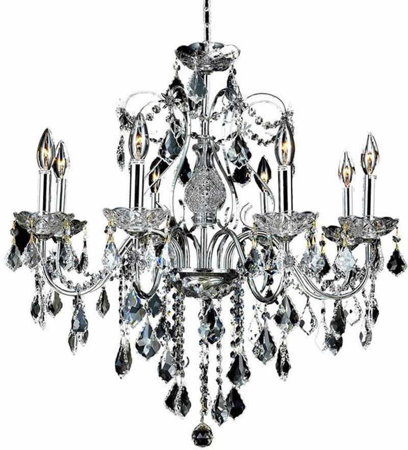 ZC121-V2015D26C/EC By Elegant Lighting - St. Francis Collection Chrome Finish 8 Lights Dining Room