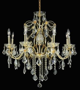 ZC121-V2015D26G By Regency Lighting-St. Francis Collection Gold Finish 8 Lights Chandelier