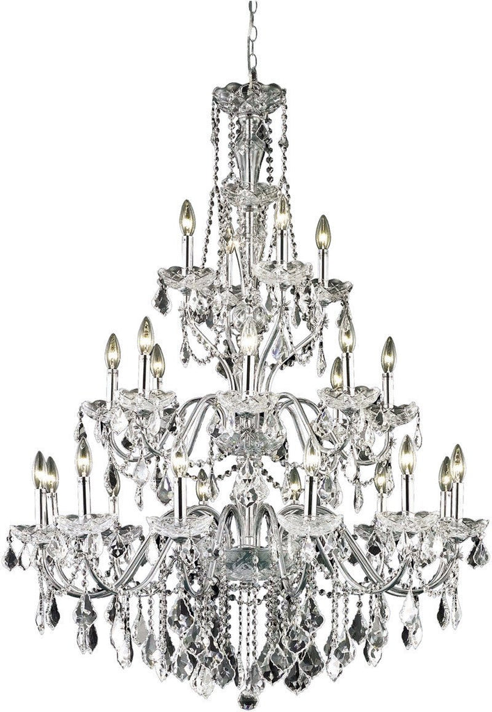 ZC121-V2015G36C/EC By Elegant Lighting - St. Francis Collection Chrome Finish 24 Lights Foyer/Hallway