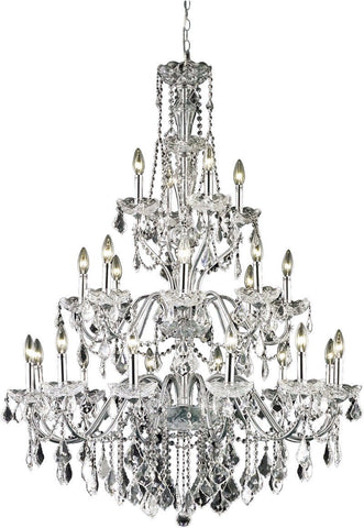 ZC121-V2015G36C/EC By Elegant Lighting - St. Francis Collection Chrome Finish 24 Lights Foyer/Hallway