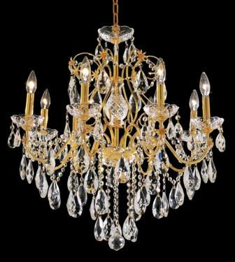 C121-2016D26G By Regency Lighting-St. Francis Collection Gold Finish 8 Lights Chandelier