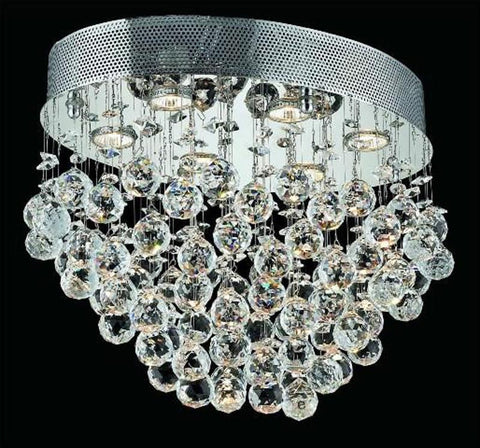 ZC121-V2022F20C/EC By Elegant Lighting - Galaxy Collection Chrome Finish 6 Lights Flush Mount