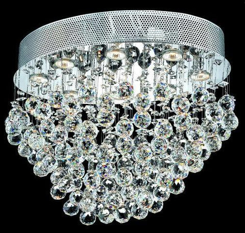 ZC121-V2022F24C/EC By Elegant Lighting Galaxy Collection 8 Lights Chandelier Chrome Finish