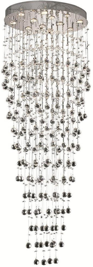 ZC121-V2022G28C/EC By Elegant Lighting - Galaxy Collection Chrome Finish 12 Lights Foyer/Hallway