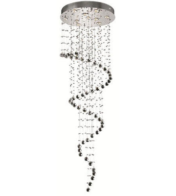 C121-2024G24C-BO/RC By Elegant Lighting Galaxy Collection 10 Light Foyer/Hallway Chrome Finish
