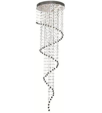 C121-2024G28C(LED)/RC By Elegant Lighting Galaxy Collection 12 Light Foyer/Hallway Chrome Finish