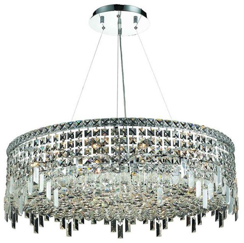 ZC121-V2031D32C/EC By Elegant Lighting - Maxim Collection Chrome Finish 18 Lights Dining Room