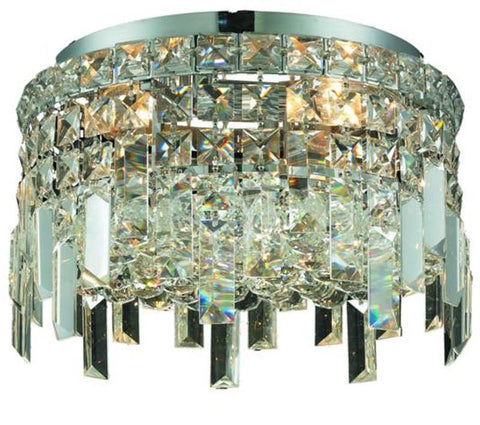 ZC121-V2031F12C/EC By Elegant Lighting - Maxim Collection Chrome Finish 4 Lights Flush Mount