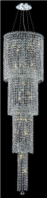 ZC121-2031G66C/EC By Regency Lighting Maxim Collection 18 Light Chandeliers Chrome Finish