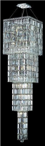 C121-2032G66C/RC By Elegant Lighting Maxim Collection 18 Light Chandeliers Chrome Finish