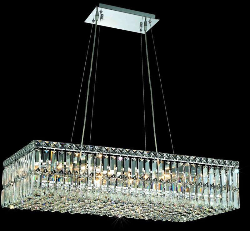 ZC121-V2034D32C/EC By Elegant Lighting - Maxim Collection Chrome Finish 16 Lights Dining Room