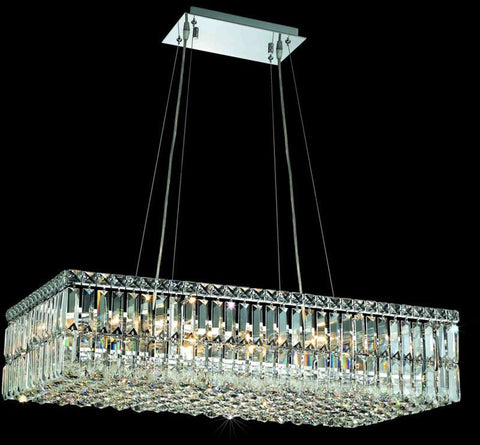 ZC121-V2034D32C/EC By Elegant Lighting - Maxim Collection Chrome Finish 16 Lights Dining Room