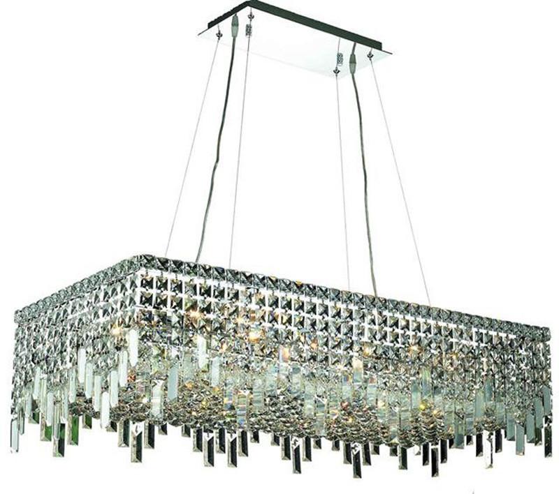 ZC121-V2035D36C/EC By Elegant Lighting - Maxim Collection Chrome Finish 16 Lights Dining Room